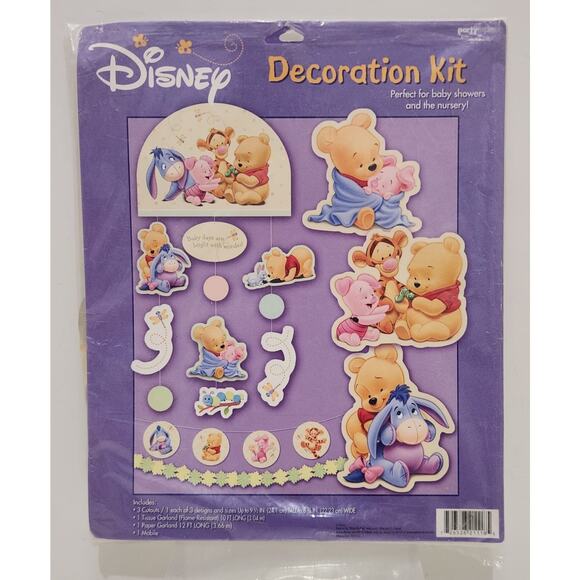 Vintage Disney Hallmark Winnie The Pooh Baby Shower Decoration Kits (3) - Picture 2 of 9
